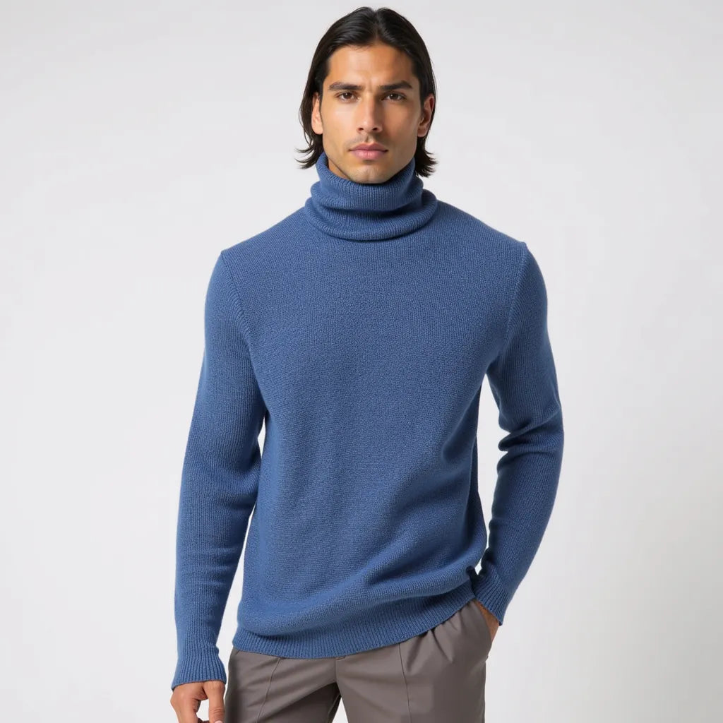 Azure Turtleneck Sweater
