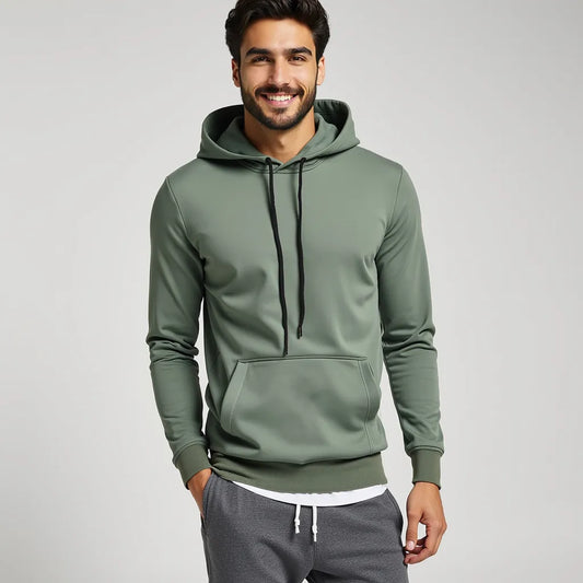 Khaki Green Hoodie – Comfort and Elegance