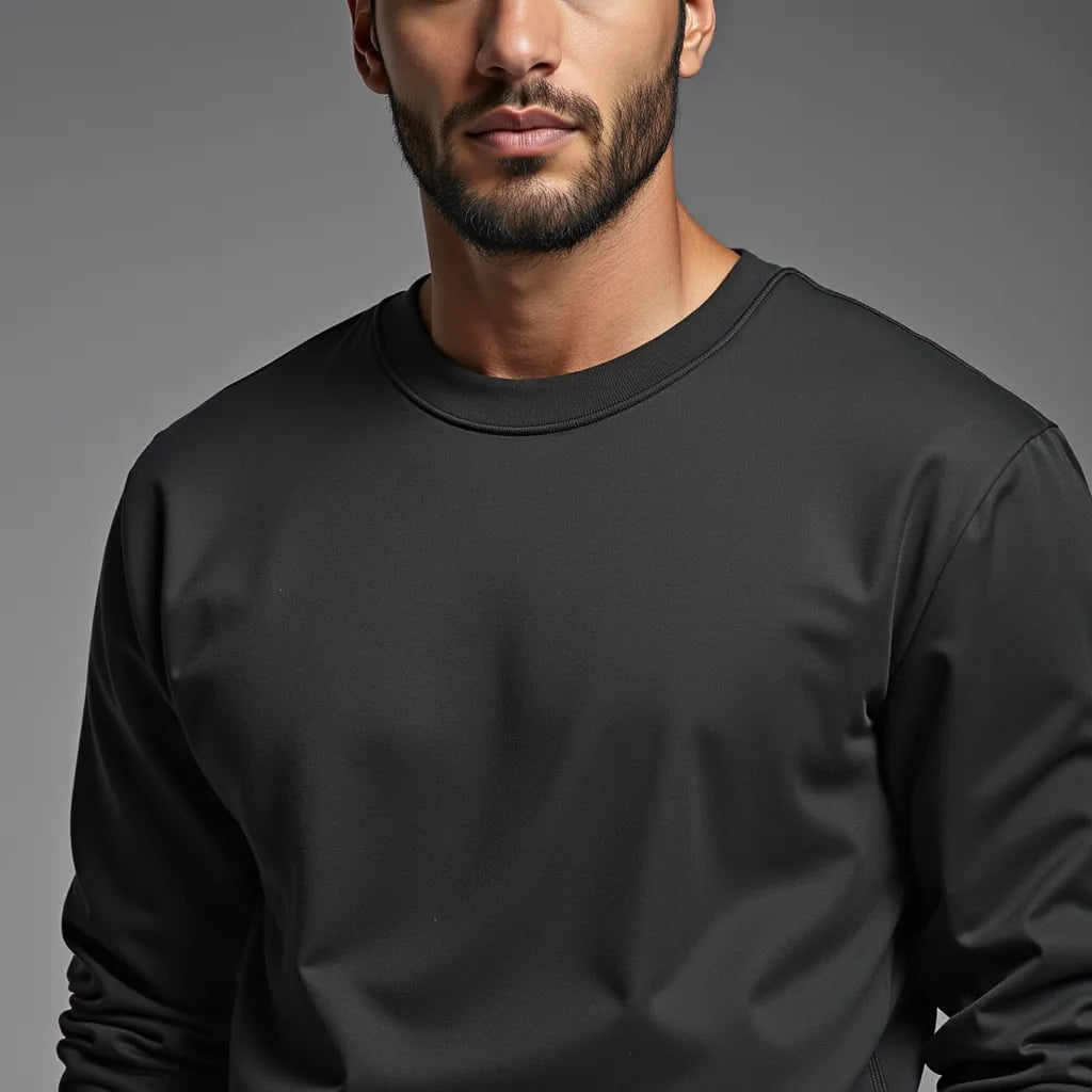 Sweatshirt col rond noir