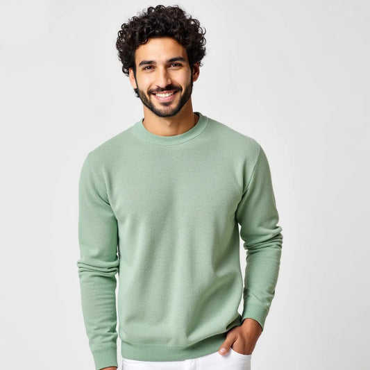 Pastel green fine knit sweater 