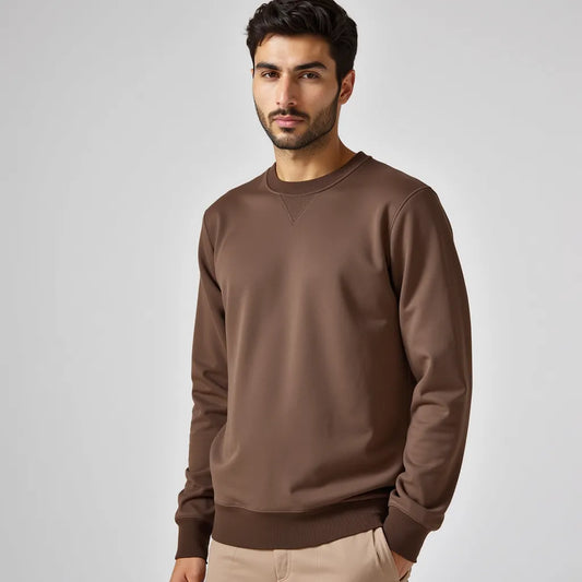 Dark brown knit sweater 
