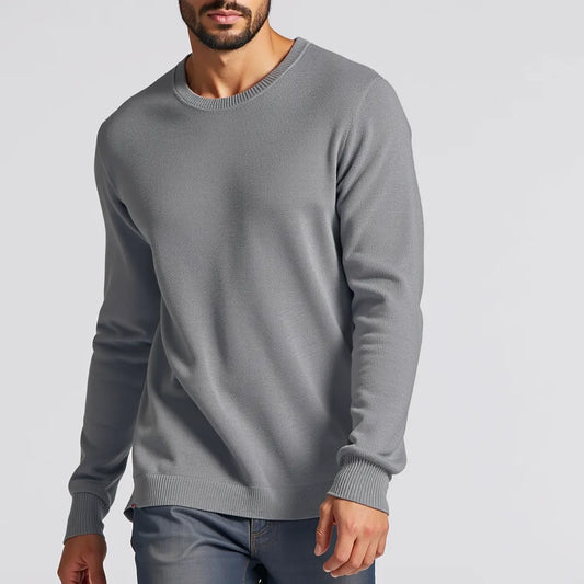 Anthracite grey cotton sweater