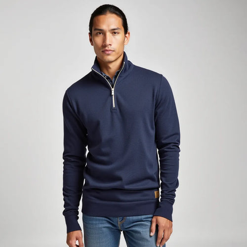 Navy Blue Elegant Sweater