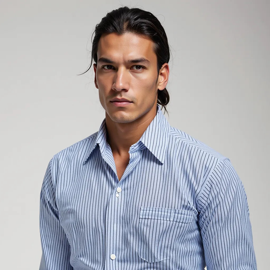 Chemise Blue Pinstripe