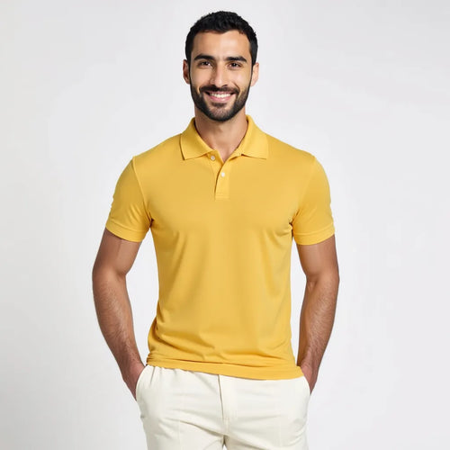 Solaro Sun Yellow Polo Shirt