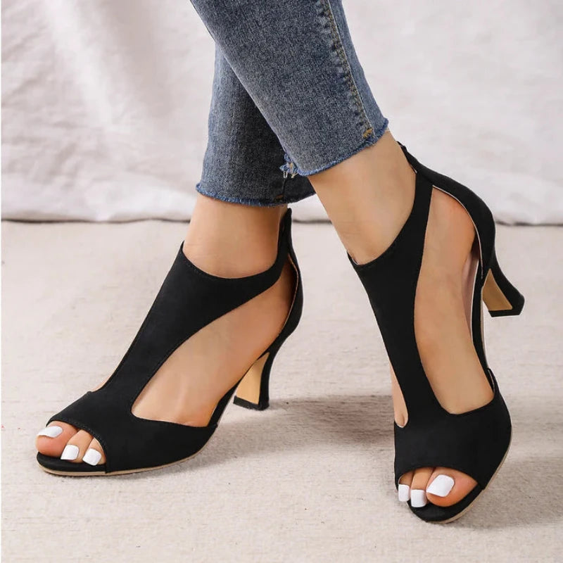 Orthopedic Leather Heeled Shoes - OrthoElegance™