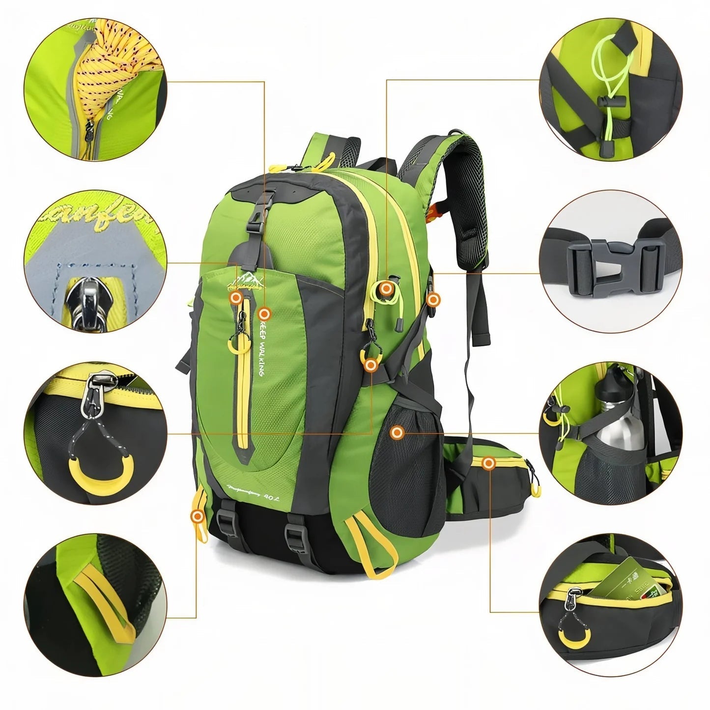 40L Waterproof Backpack - Hiking | Mountain & Trekking
