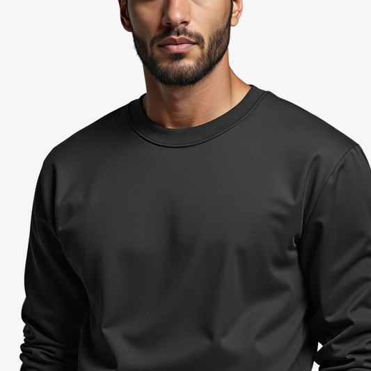 Sweatshirt col rond noir