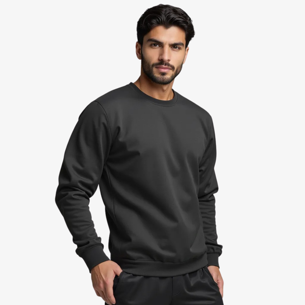 Sweatshirt col rond noir