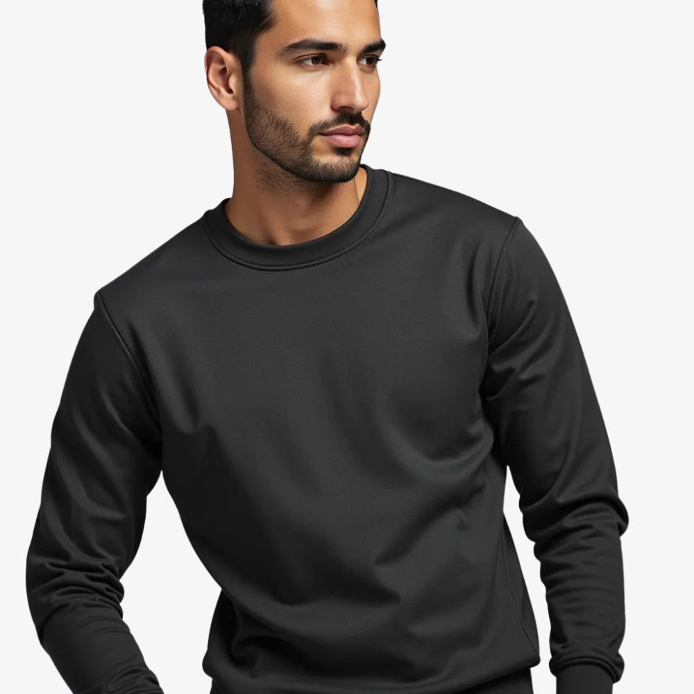 Sweatshirt col rond noir