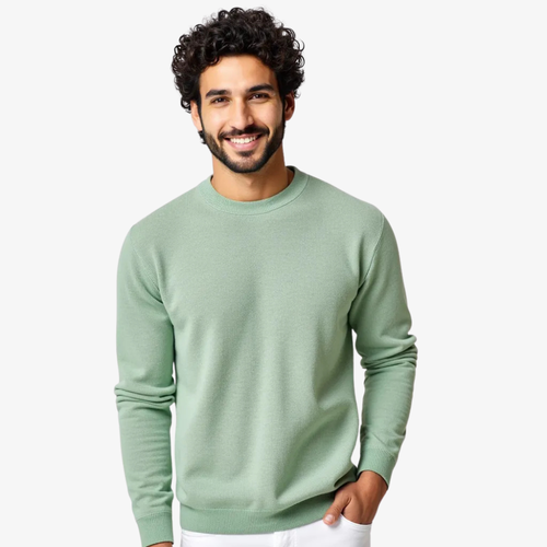 Pull en maille fine vert pastel