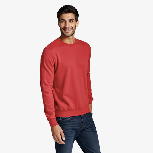 Pull en maille rouge vif