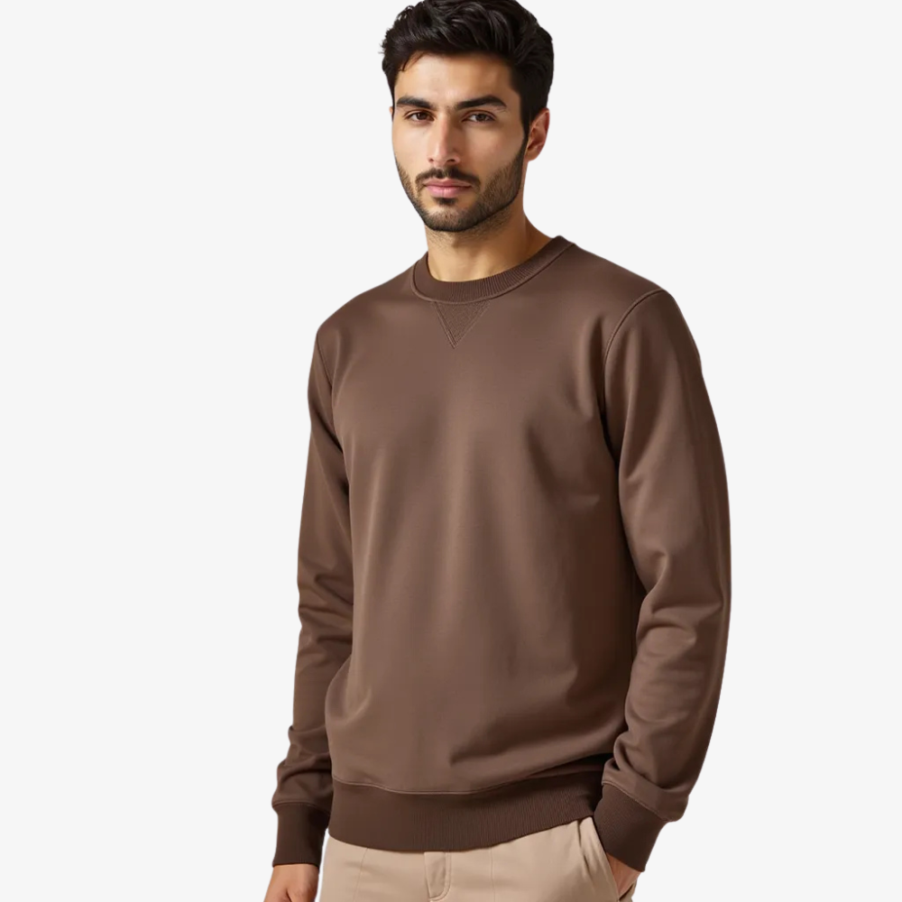 Dark brown knit sweater 