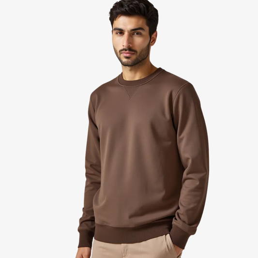 Pull en maille marron foncé