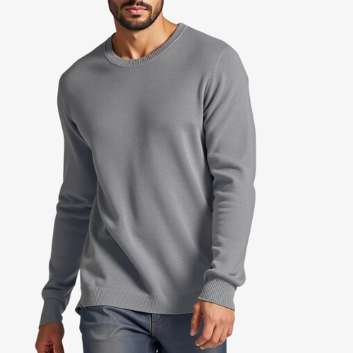 Pull en coton gris anthracite