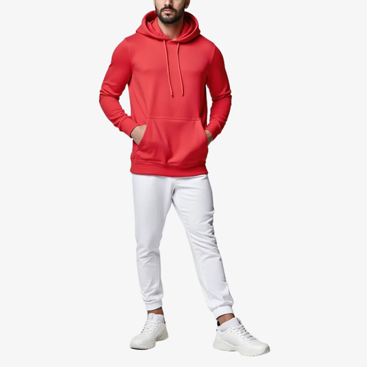 Sweat à Capuche Rouge Classique