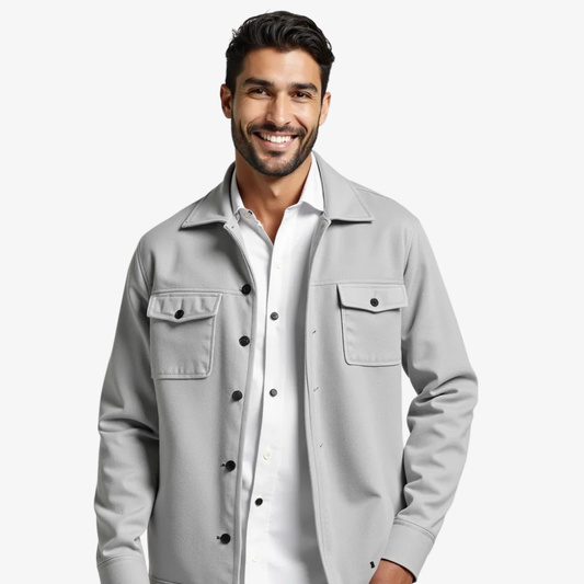 Surchemise grise élégante et polyvalente