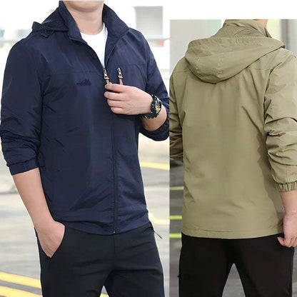 Men's Windproof Jacket with DWR Treatment |